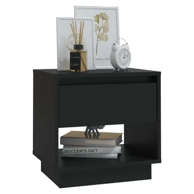 Produktbild von "im Sonderangebot"Nachttisch Elegantes Design - Beistelltisch - Nachtschrank - Schwarz 45x34x44 cm Holzwerkstoff DEMöbel 8553521