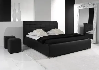 Produktbild von Polsterbett Bett Doppelbett Tagesbett - VERMONT - 180x200 cm Schwarz