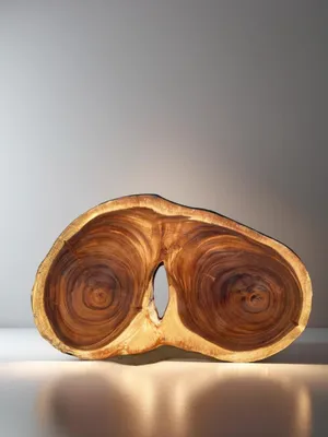 Produktbild von Holzplatte aus Tropenholz - Massive Tischplatte aus Regenbaumholz Platte 1 - 76x49x7 cm