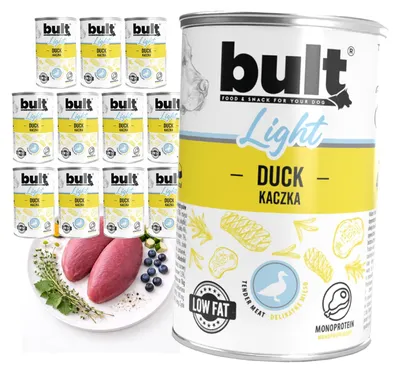 Produktbild von Bult | Bult Light Nassfutter - 12x400g - Ente - Niedriger Fettgehalt - Diätfutter