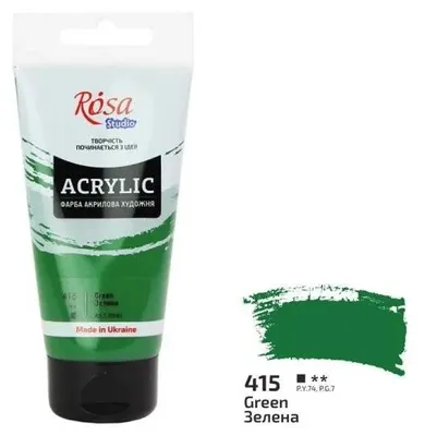 Immagine prodotto di Vernice acrilica verde 415 75 ml - Rosa