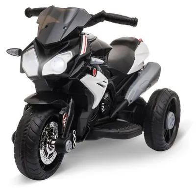 Obrázek produktu pro Elektrické dětské motorkářské vozítko s 3 koly | Barva: černá | Rozměry: 42 x 86 x 52 cm