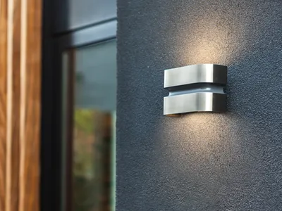 Produktbild von LUTEC Maya LED Aussenwandleuchte 2fach 3000 K 15W IP44 Nickelfarbig