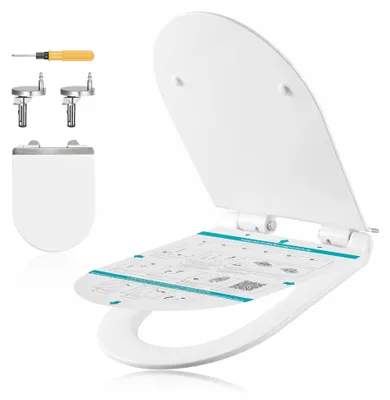 Produktbild von Toilettensitz D-Form - Lange Form mit Softclose - BTL102WZ01