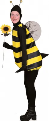 Produktbild von 2-tlg. schwarz-gelbes Bumble Bee flotte Biene Kostüm für Damen