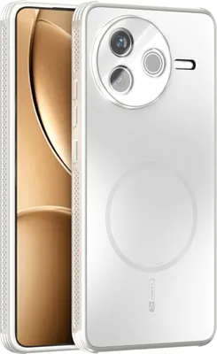 Produktbild von Matte PC TPU Hülle für Xiaomi Poco F7 Pro/Redmi K80 Magnetische Handyhülle mit Linsenabdeckung und Wärmeableitung Stoßstange Weiß