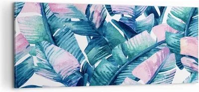 Produktbild von Bild auf Leinwand - Leinwandbild - Blatt Pflanze Blume - 100x40cm - Wand Bild - Wanddeko - Leinwanddruck - Bilder - Kunstdruck - Wanddekoration - Leinwand bilder - Wandkunst - AB100x40-3949