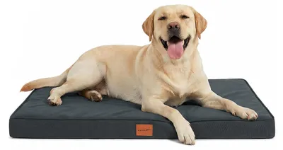 Produktbild von WAVVE Hundebett Grosse Hunde Orthopädisches 104x69x7.6 cm, Waschbar Wasserdicht Abnehmbarem, Eierkartonschaum Hundekissen XL, Grau