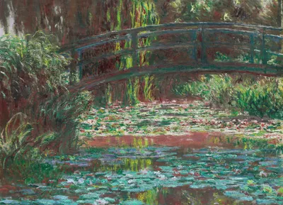 Produktbild von Plakat 18x13cm Seerosen Teich, Monet Vintage für das Wohnzimmer