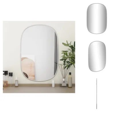 Zdjęcie produktu dla vidaXL Lustro ścienne srebrne 60x40 cm - Lustro