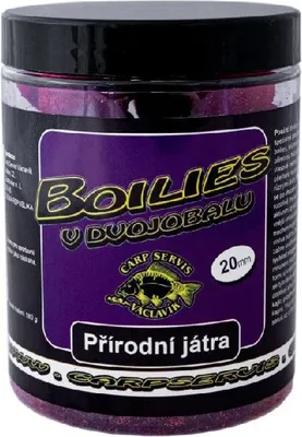 Image de Carp Servis Václavík boilies in double wrapper Natural liver 20mm 180g