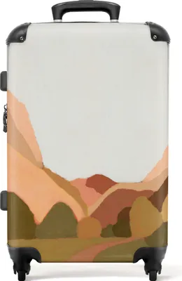 Produktbild von NoBoringSuitcases.com® Großer Koffer - Natur - Landschaft - Abstrakt - Kunst - Kombinationsschloss TSA - Hartschalen Trolley 4 Rollen - 72 liter - Reisekoffer - 66 cmKoffer Mittelgroß 67x43x25 cm, 72L,