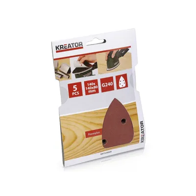 Produktbild von Kreator Schleifblätter 140 x 140 x 80 mm Dreieckschleifer - Körnung G240 - G240