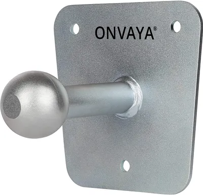 Produktbild von ONVAYA® Wandhalterung für Fahrradträger | Fahrradträger Halterung mit Kugelkopf | Wandhalter für Fahrradheckträger | verzinkt & rostfrei | inklusive Dübel & Schrauben
