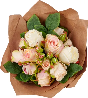 Produktbild von Künstlicher Rosenstrauß FLOWERS, rosa, aus Kunststoff, 30 cm Durchmesser