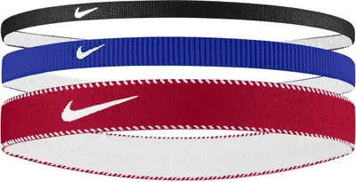 Image de Nike - Bandeau "Classic"(Pack de 3) CS2436 (Taille unique) (Rouge/Bleu/Noir)