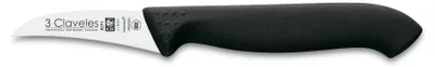 Gemüsemesser 6 cm, Edelstahl, schwarzer Proflex-Griff, 25x4x1 cm