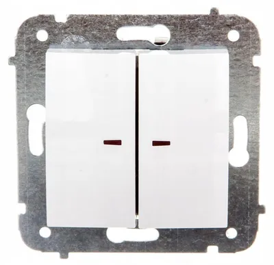Image de Interrupteur double Classique Elektro-Plast Nasielsk blanc 1724-10