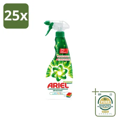 Produktbild von 25 x Ariel Diamond Bright Flüssiger Fleckentferner für weiße und bunte Wäsche - Vorratspackung - 25 Stücke