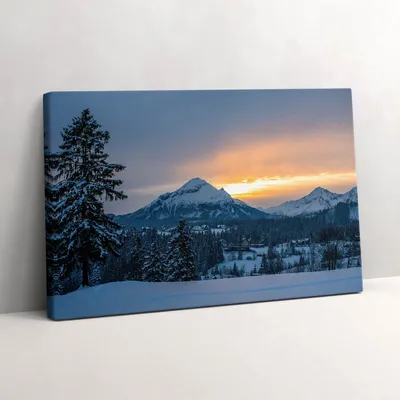 Produktbild von Krynica Zdrój Berglandschaft – Leinwandbild Wandbild – 30x20 cm – Leinwandbilder – Wandbilder – Schlafzimmer – Flur