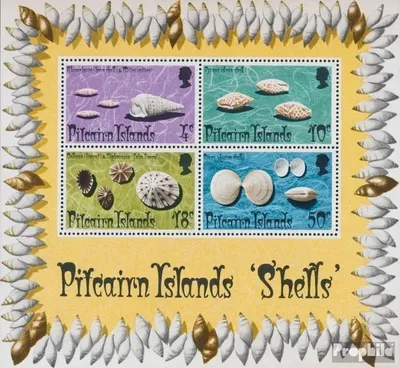 Produktbild von Briefmarken Pitcairn 1974 Mi Block1 (kompl.Ausg.) postfrisch Meeresschnecken und Muscheln