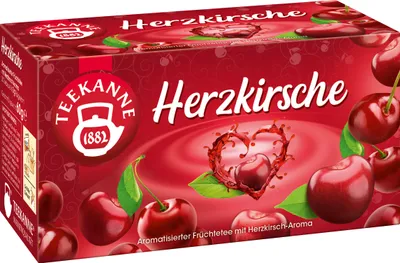 Produktbild von Teekanne Romantischer Früchtetee Herzkirsche | 20 Teebeutel