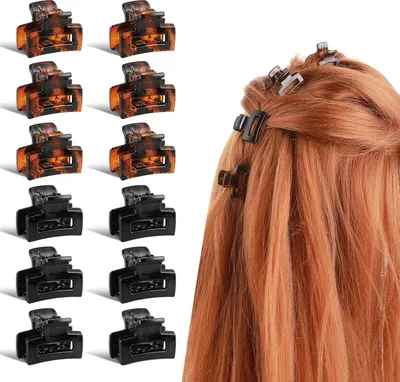 Produktbild von 12 Stück langlebige Mini-Haarklammern für Frauen und Mädchen