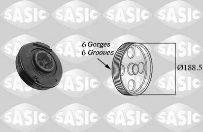 Produktbild von SASIC 9001807 Riemenscheibe Kurbelwelle für VW Transporter IV Bus (70B, 70C, 7DB, 7DK, 70J, 70K, 7DC, 7DJ)