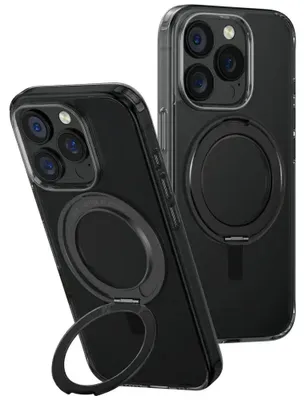 Image de Uniq Swivix Housse Pour Iphone 16 Pro 360 Support pivotant Noir