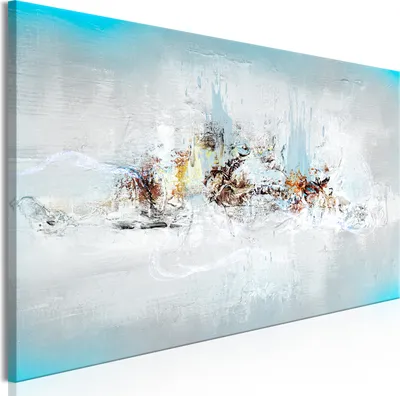 Produktbild von Vliesstoff Leinwandbild - Winter Outside the Window (1 Part) Narrow 150x50 cm Abstrakt a-A-0909-b-a
