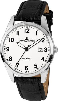 Jacques Lemans 1-2002B Herrenuhr Quarz mit Lederband 1