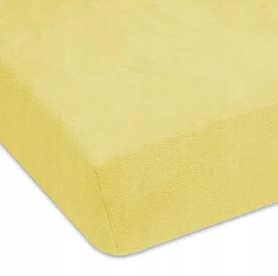Obrázok produktu pre Designpremium Froté Plachta 80x200 cm Krémová Napínacia