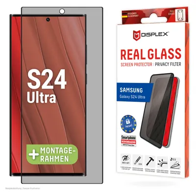 Zdjęcie produktu dla Displex 01902, Samsung, Galaxy S24 Ultra, Aplikacja na sucho, Odporny na kurz, Odporny na uderzenia, Odporny na zadrapania, Odporny na wstrząsy, Przezroczysty, 1 szt.