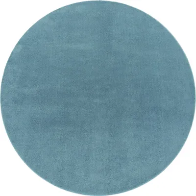 Produktbild von TT Home Wohnzimmer Teppich Kurzflor Anti-Rutsch Rückseite Unifarben Modern Waschbar Größe 120 cm Rund