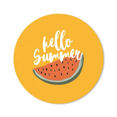 Produktbild von MuchoWow® Mauspad Mousepad Sommer - Wassermelone - Gelb 40x40 cm - Mousepads - Maus Mat - Pad - Mausunterlage - Schreibtisch Accessoires