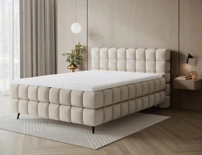 Produktbild von Boxspringbett 140x200 SARVIRO - beige