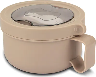 Image de Boîte à lunch ronde en acier inoxydable NAVA 850ml - beige