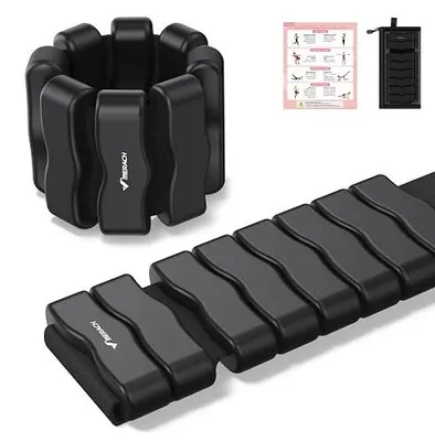 Zdjęcie produktu dla Obciążniki na nadgarstki i kostki 0 45 kg silikowe do pilates treningu