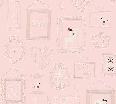 Produktbild von A.S. Création Kinderzimmertapete Boys & Girls Vliestapete mit Glitzereffekt rosa weiß rot 10,05 m x 0,53 m