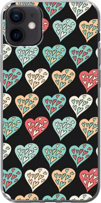 Produktbild von MuchoWow® Handyhülle Schutzhülle Hülle für Telefoonhoesje iPhone 12 mini Mädchen - Herz - Herzen - Muster - Mädchen - Kinder - Mädchen Silikon Softcase Handy Hülle - Bild