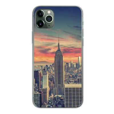 Produktbild von MuchoWow® Handyhülle Schutzhülle Hülle für iPhone 11 Pro Max New York - Manhattan - Empire State Building Silikon Softcase Handy Hülle - Schutz