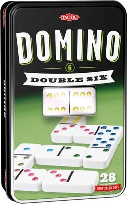 Produktbild von Tactic Domino Game Double 6 Junior 19.5 Cm White