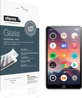 Produktbild von 2x Schutzfolie für AHENOD G18 - Anti-Shock 9H Folie dipos Glass Kunststoffglas