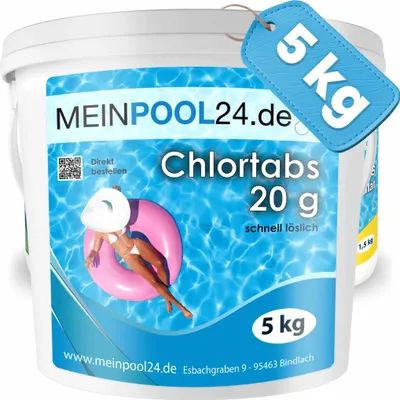 Produktbild von 5 kg Chlortabletten schnell löslich 20g Desinfektion Pool Schwimmbad Chlor Tabs