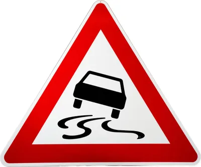 Produktbild von ORIGINAL Verkehrsschild Nr. 114 Schleuder - oder Rutschgefahr SL 900 mm nach StVO und RAL-Gütebedingungen Verkehrszeichen Achtung Warnschild Straßenschild Gefahrenzeichen Gefahrenschild Schilder