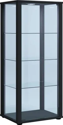 Immagine prodotto di Vetrina in piedi | Vetro con vetro di sicurezza ESG | Dimensioni ca. H. 115 x W. 50 x D. 38 cm | Vetro espositore per stand | Moderno e salvaspazio | Espositore in vetro - Kavisa M
