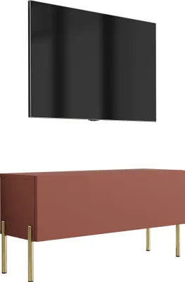 Immagine prodotto di Mobile TV : Rosso mattone, 100 x 52 x 32 cm, gambe dorate