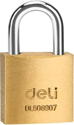 Produktbild von Deli Tools EDL508907 Messing-Vorhängeschloss