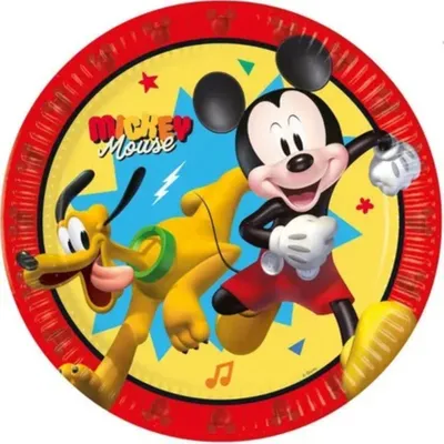 Produktbild von "Mickey Jump Into The Fun" Partydeko Artikel Variante: 8 Teller | Ø23cm Papier