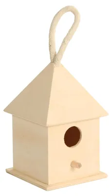 Produktbild von EDUPLAY 210246 Vogelhaus, Holz, 7 x 7 x 11 cm, natur